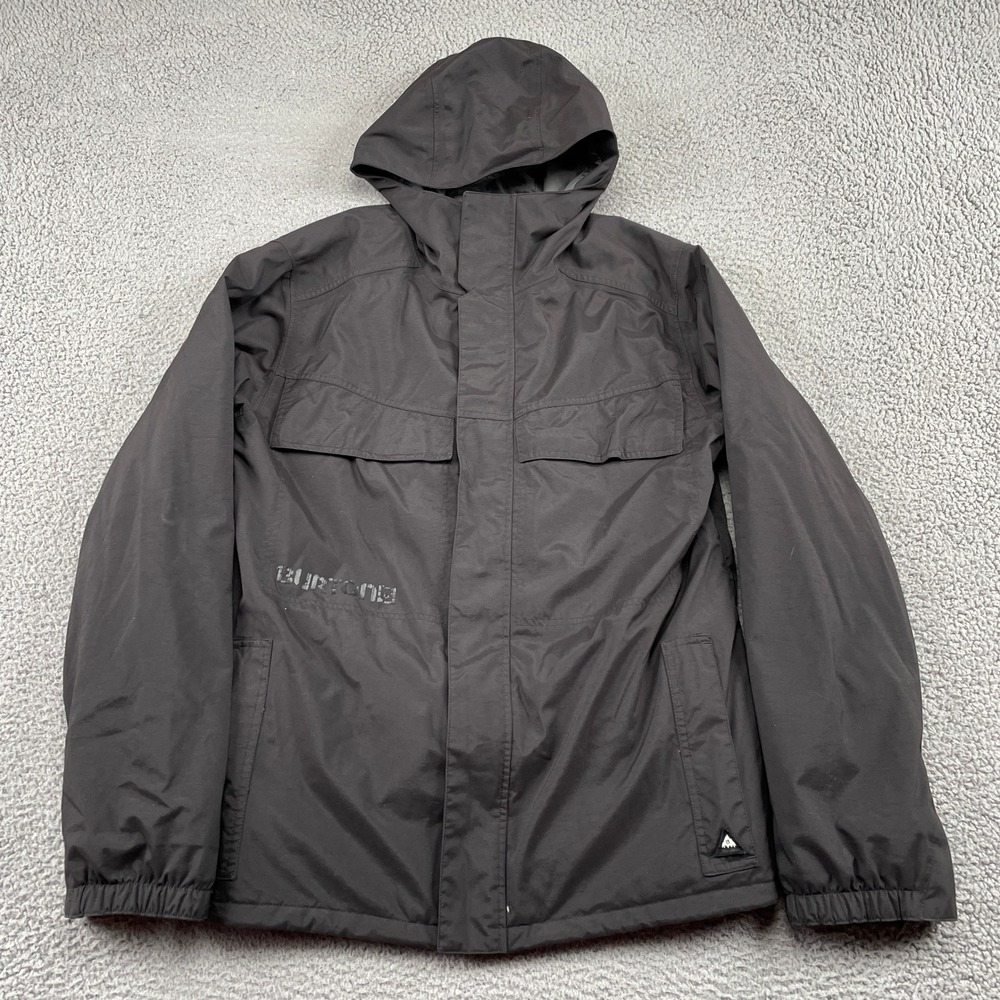 Burton Jacket Mens M Black Poacher Jacket Dryride Snowboard Winter Hooded